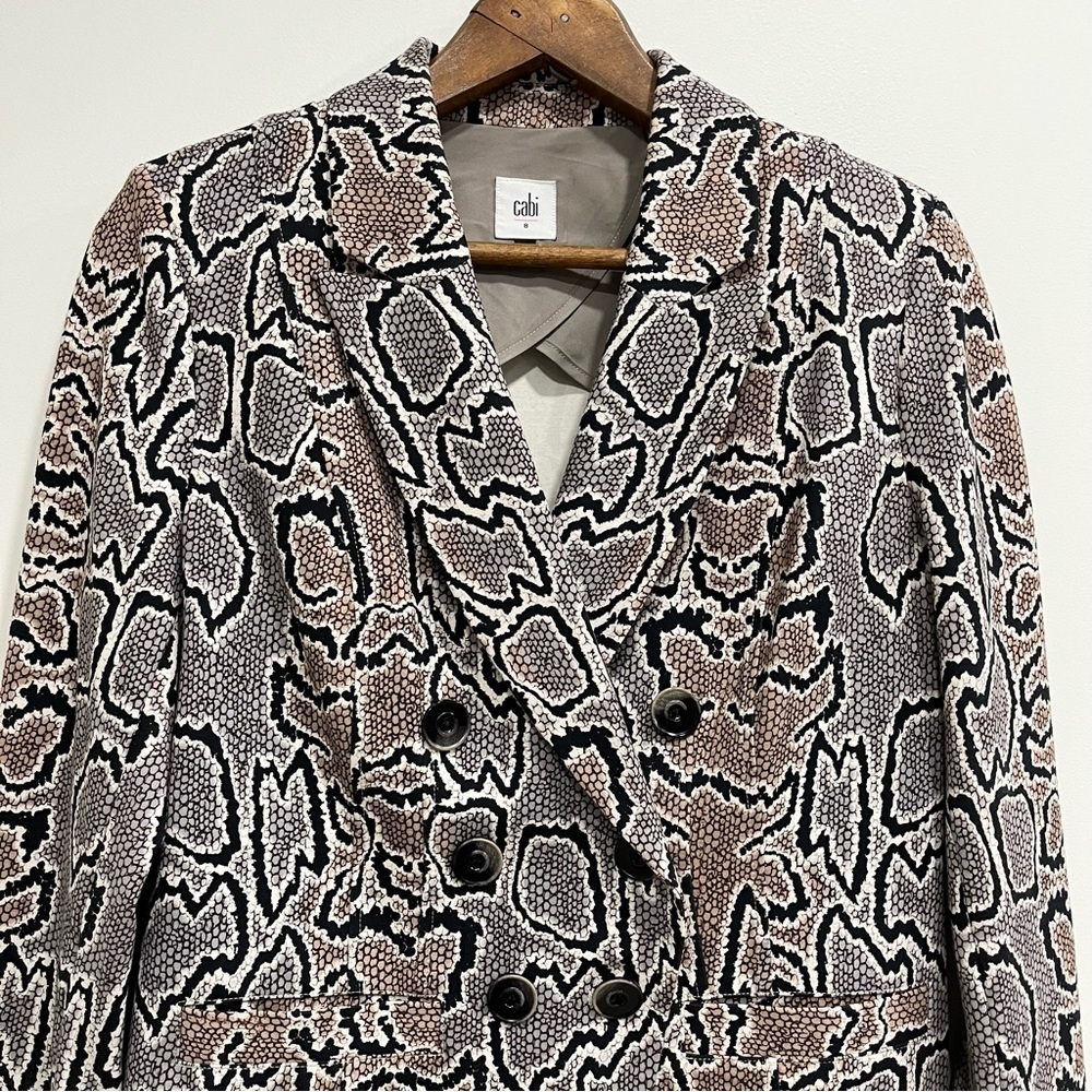 Cabi #3733 Python Snakeskin Print Double Breasted… - image 4